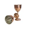 Handcrafted Persian Copper Wine Glass Stemware - Hammered Model Sama