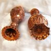 Set of Two Handcrafted Persian Engraved Copper Vases, Featuring a Traditional Pictorial Design for a Classic Look