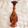 Set of Two Handcrafted Persian Engraved Copper Vases, Featuring a Traditional Pictorial Design for a Classic Look