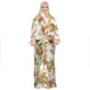Islamic Namaz Chador for Women Ideal for Praying - Orange Flowers