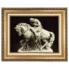 Hand-Knotted Persian Pictorial Rug from Tabriz Depicting Embossed Lady Godiva