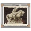 Hand-Knotted Persian Pictorial Rug from Tabriz Depicting Embossed Lady Godiva