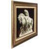 Hand-Knotted Persian Pictorial Rug from Tabriz Depicting Embossed Lady Godiva