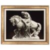 Hand-Knotted Persian Pictorial Rug from Tabriz Depicting Lady Godiva Embossed