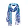 Persian Print Shawl for Women Artistic Calligraphy Sky