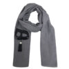 Persian Solid Gray Shawl with Hich Calligraphy
