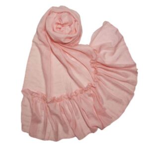 Solid Pink Cotton Shawl for Women