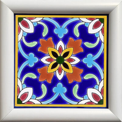 Persian Majnoon Decorative Ceramic Tile – Traditional Floral Wall Artwork