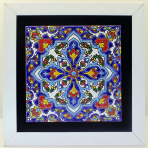 Decorative Persian Framed Ceramic Tile – Nikta
