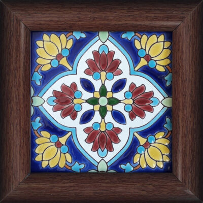 Persian Rainbow Decorative Ceramic Tile – Colorful Floral Wall Decor