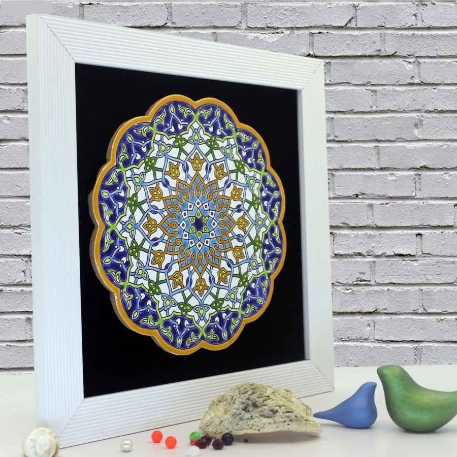 Decorative Persian Framed Ceramic Tile – Serin