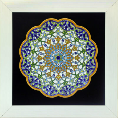 Persian Serin Ceramic Wall Art – Floral Decorative Artwork for Traditional Interiors