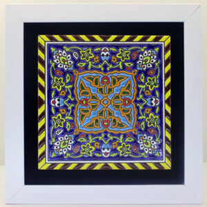 Decorative Persian Framed Ceramic Tile – Shamsin