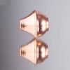 Set of 2 Persian Copper Salt & Pepper Shakers Flower