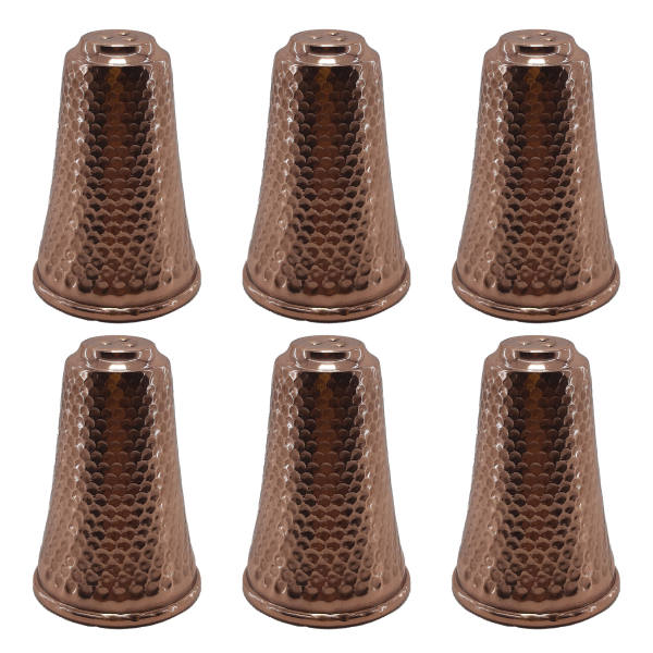 Set of Persian Copper Salt & Pepper Shakers Mountain (6X)