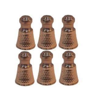 Set of Persian Copper Salt & Pepper Shakers Pine (6X)