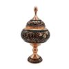 Set of Handcrafted Persian Engraved Copper Vases and Bowl, Featuring the G37 Model with a Traditional Floral Design