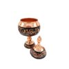 Set of Handcrafted Persian Engraved Copper Vases and Bowl, Featuring the G36 Model with a Beautiful Floral Pattern
