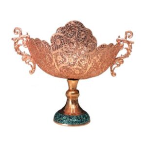 Decorative Bowl Persian Artisan-Crafted Turquoise Inlay Royal