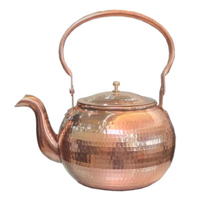 Persian Copper Tea Kettle Durable Stovetop Traditional Hammered Diamond