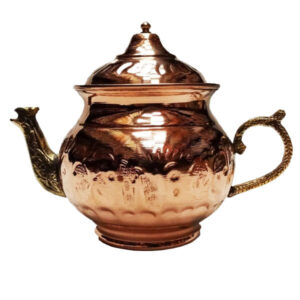 Persian Copper Teapot Handcrafted and Hammered Etching