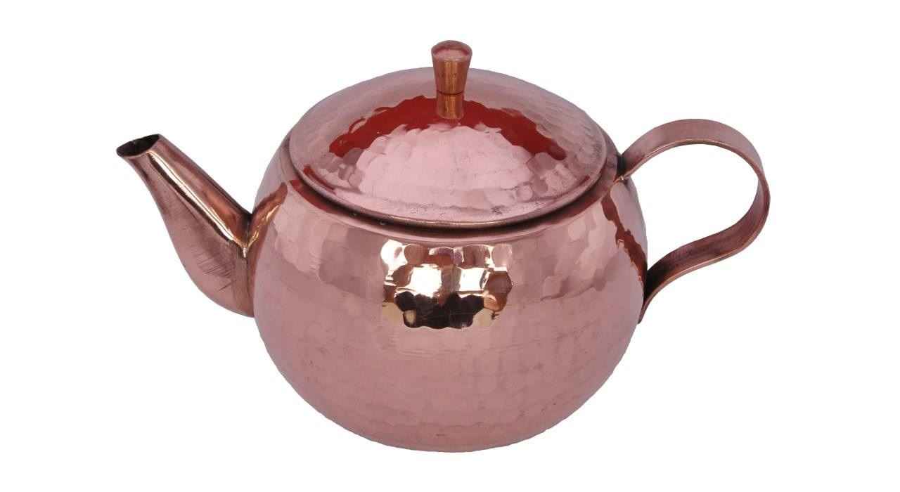 Persian Copper Teapot Handcrafted and Hammered Purple