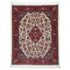 Hand-Knotted Persian Sarouk Toranj Rug (Classical Floral Medallion Pattern) - Red Wool