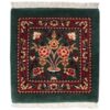 Hand-Knotted Persian Bijar Rug (Iron Rug Classical Flower Vase Design) - Green Wool
