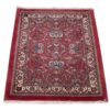 Hand-Knotted Persian Kurdistan Laki Red Rug (Tribal Floral Medallion) - Red Silk & Wool