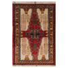 Hand-Knotted Persian Tower Rug (Tribal Geometric Medallion Pattern) - Red Wool