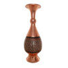 Persian Decorative Copper Vase Handcrafted with Khatamkari Marquetry Art, Featuring the Saraahi Geometric Design