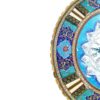 Handcrafted Persian Wooden Wall Clock - Minakari Enameled Sunshine