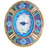 Handcrafted Persian Wooden Wall Clock - Minakari Enameled Sunshine