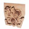 Framed Wood Carved Art Artistic Rose Flower