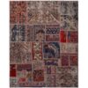 Vintage Persian Hand-Knotted Patchwork Carpet Kavir