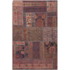 Vintage Persian Hand-Knotted Patchwork Carpet Sarvi