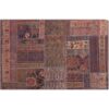 Vintage Persian Hand-Knotted Patchwork Carpet Sarvi