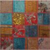 Vintage Persian Hand-Knotted Patchwork Carpet Sara