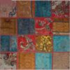 Vintage Persian Hand-Knotted Patchwork Carpet Sara
