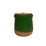 Persian Pottery Dizi Pot with Lid for Cooking Abgoosht – Green