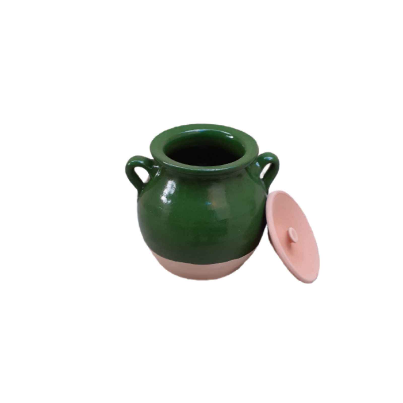 Persian Pottery Dizi Pot with Lid for Cooking Abgoosht – Green II