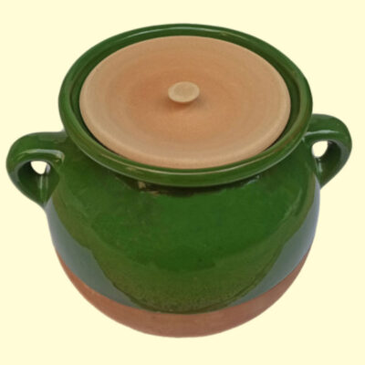 Persian Pottery Dizi Pot with Lid for Cooking Abgoosht