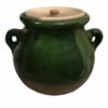 Persian Pottery Dizi Pot with Lid for Cooking Abgoosht - Round