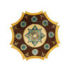 Hand-Painted Decorative Pottery Wall Plate Light Brown