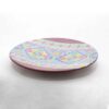 Decorative Pottery Wall Plate Hand-Painted Rainbow Color & Geometric