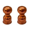 Set of 2 Persian Copper Salt & Pepper Shakers Chess