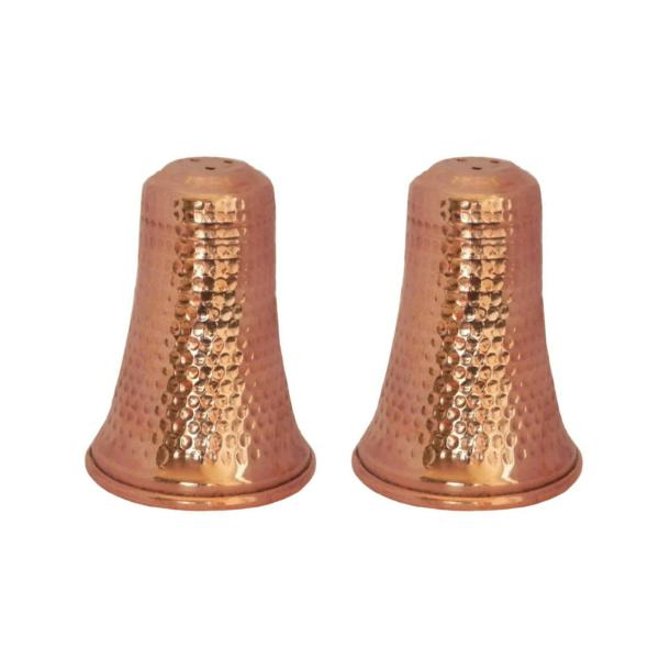 Set of 2 Persian Copper Salt & Pepper Shakers Hammered