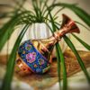 Decorative Copper Vase Hand-Painted with Persian Minakari Enamel, Featuring the Goli Model with a Traditional Floral Design