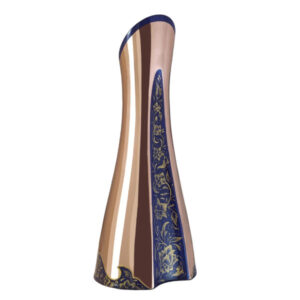 Handcrafted Hammered Decorative Copper Vase, Featuring the Mina Model with a Modern Cylindrical Silhouette and Floral Detailing
