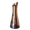Handcrafted Hammered Decorative Copper Vase, Featuring the Mina Model with a Modern Cylindrical Silhouette and Floral Detailing